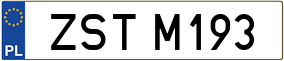 Trailer License Plate
